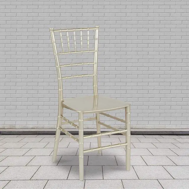 Alt view image 2 of 7 - Flash Furniture 2 Pack HERCULES Series Champagne Resin Stacking Chiavari Chair