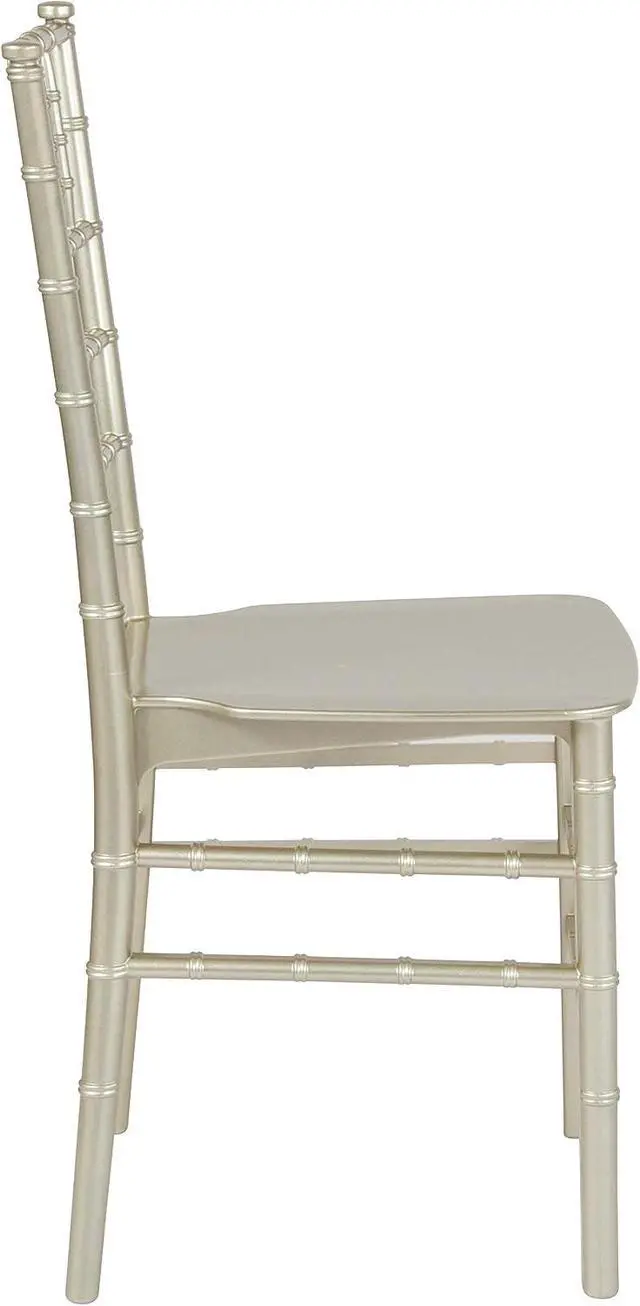 Alt view image 7 of 7 - Flash Furniture 2 Pack HERCULES Series Champagne Resin Stacking Chiavari Chair