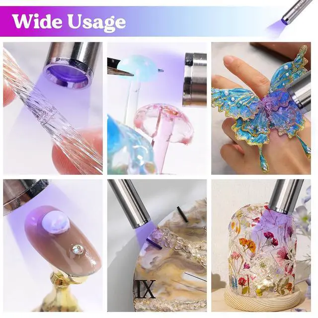 Alt view image 4 of 6 - LET'S RESIN UV Resin Kit with Light, Bonding&Curing in Seconds, 30g UV Resin with Flashlight for Welding, Jewelry UV Glue Adhesive for Plastic Repair, Glass Light, Craft Decor