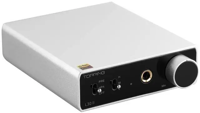 Main image of TOPPING L30II NFCA Linear Headphone Amp - 6.35mm Jack 3.5mm Adaptor RCA Input and Output 37Vpp high Output Voltage Mini HiFi Amp Audio Hi-Res Preamplifier (Silver)