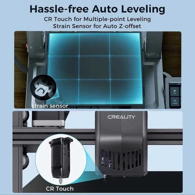 Alt view image 4 of 7 - Creality Ender 3 V3 SE 3D Printer, 250mm/s Printing Speed DIY 3D Printers with CR Touch Auto Leveling, Sprite Direct Extruder Auto-Load Filament Dual Z-axis Y-axis, Printing Size 8.66x8.66x9.84 inch