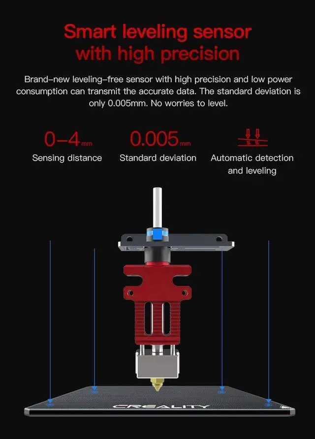 Alt view image 4 of 6 - Original Creality CR6 SE Hotend Extruder Full Kit Assembled for CR-6 SE CR6 MAX 3D Printer w/Auto Leveling, Back Support Bracket, Heater, Thermistor, Cooling System
