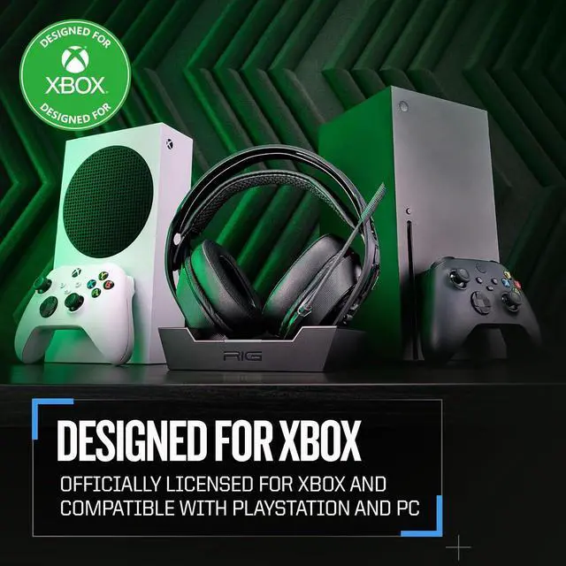 Alt view image 2 of 7 - RIG 800 PRO HX Wireless Gaming Headset & Multi-Function Base Station Xbox | Officially Licensed for Xbox Series X|S, Xbox One, PC - Dolby Atmos 3D Audio - 60 Hour Battery - Flip-to-Mute Mic