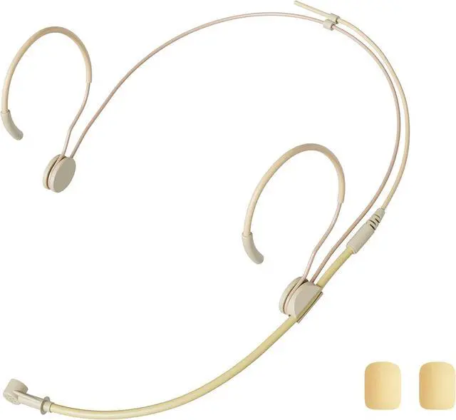 Alt view image 3 of 5 - J K MIC-J 069 Headset Microphone Compatible with Audio-Technica Bodypacks | Unidirectional Headworn Microphone Earhook Mic with Hirose 4-Pin Plug, Compatible with Audio-Technica Wireless Transmitters