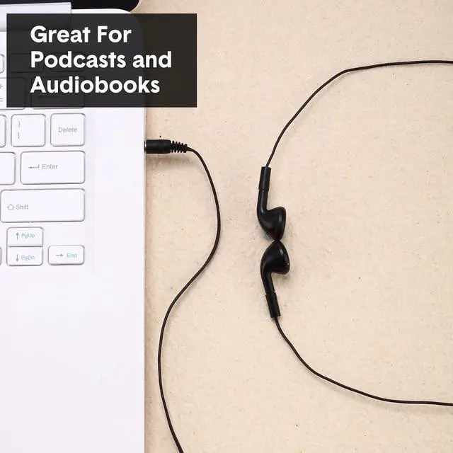 Alt view image 3 of 6 - Konohan 150 Packs Earbuds Bulk Earphones 3.5 mm Headphones Wired Ear,Black | In Ear Earphones for Office School Travel, Bulk Headphones Teacher Student Classroom, Disposable Wired Earbuds Backup