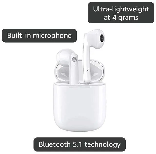 Alt view image 2 of 2 - Otium Wireless Earbuds, Bluetooth 5.1 Hi-Fi Stereo Headphones with Mic, IPX6 Waterproof, 30H Playtime, True Wireless Earbuds for Working/Travel/Gym