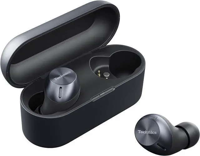 Alt view image 3 of 7 - Technics True Wireless Multipoint Bluetooth Earbuds with Microphone, HiFi, Clear Calls, Long Battery Life, Lightweight Comfort Fit, Alexa Built In, EAH-AZ40-K (Black)