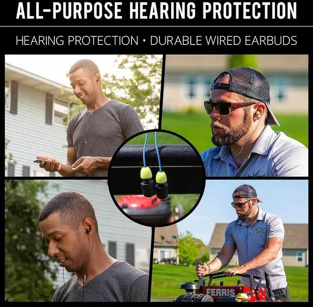 Alt view image 2 of 7 - ISOtunes Wired Listen Only Ear Protection, OSHA Compliant Earbuds for Work | IPX5 water resistance, noise-isolating earbuds, wired design, OSHA compliant, 29 dB NRR