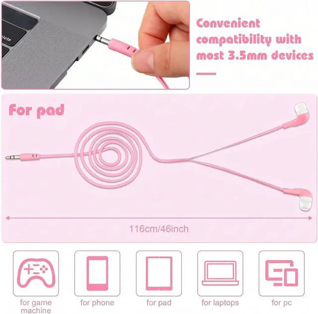 Alt view image 2 of 7 - Kigeli Students Earbuds Bulk 100 Pack Earphones in-Ear Headphones for Classroom School Libraries Students Teens Compatible with Most 3.5 mm Interface(Multicolor)