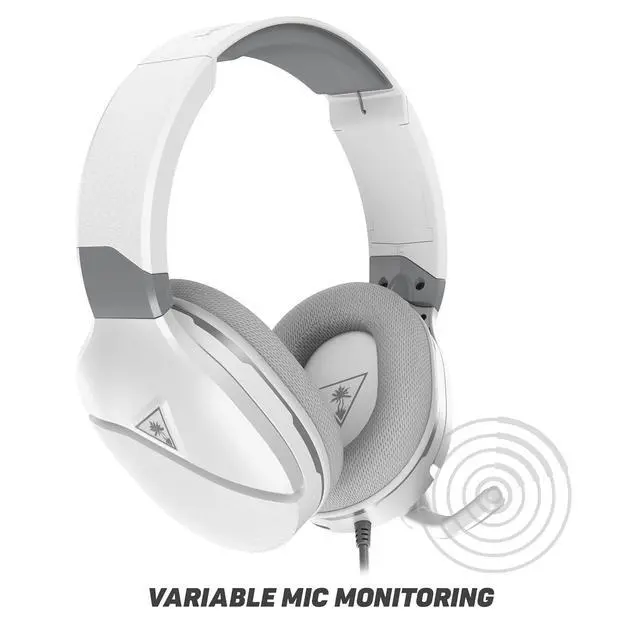 Alt view image 5 of 7 - Turtle Beach Recon 200 Gen 2 Wired Multiplatform Gaming Headset, Xbox, PS5 | Xbox Series X|S & Xbox One, PlayStation, PS4, PC, Powered Bass Boost, Flip-to-Mute Mic, Mic Monitoring, Memory Foam, White