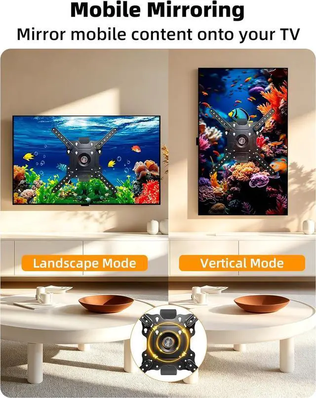 Alt view image 5 of 7 - Vertical Swivel TV Wall Mount for Most 32-50 inch, Long Arm Rotate to Portrait TV Corner Bracket, Support Full Motion 360 Degree, Max VESA 400x400mm Up to 57lbs DY3255