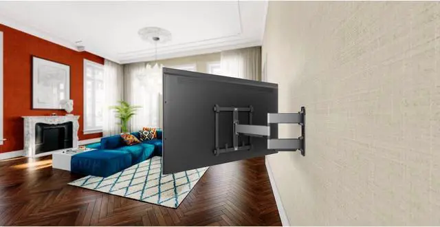 Alt view image 2 of 7 - Vogel's TVM 5445 Full-Motion Ultra-Thin TV Wall Bracket for 32-65 inch TVs, Max. 77 lbs, Swivels up to 180°, Full-Motion TV Mount max. VESA 400x400, Universally Compatible