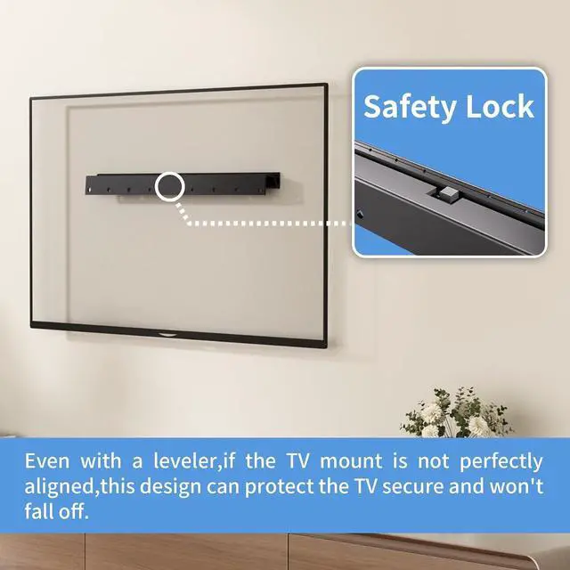 Alt view image 5 of 7 - KAMIWI No Drill TV Wall Mount, Studless Drywall TV Mount for 12-55 inch TVs
