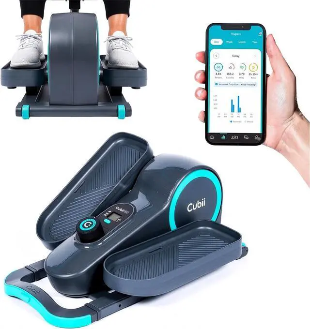 Main image of Cubii GO Under Desk Elliptical Bike, Portable Low Impact Leg Exerciser for Home and Office | Compact Exercise Machine with 10 Resistance Levels, LCD Display & App Tracking