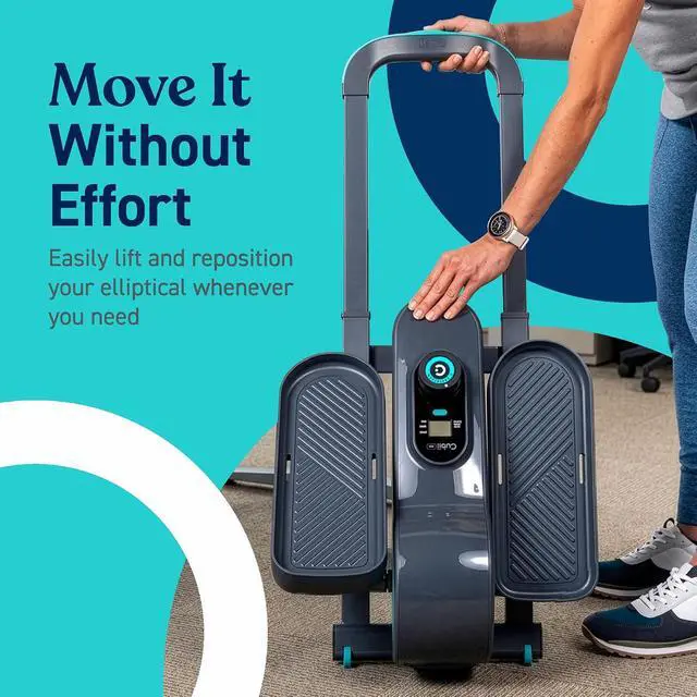 Alt view image 6 of 7 - Cubii GO Under Desk Elliptical Bike, Portable Low Impact Leg Exerciser for Home and Office | Compact Exercise Machine with 10 Resistance Levels, LCD Display & App Tracking