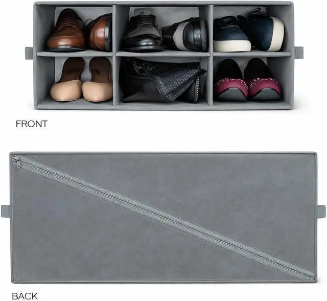Alt view image 5 of 7 - Sorbus Shoe Cubby, Foldable 6-Section Organizer