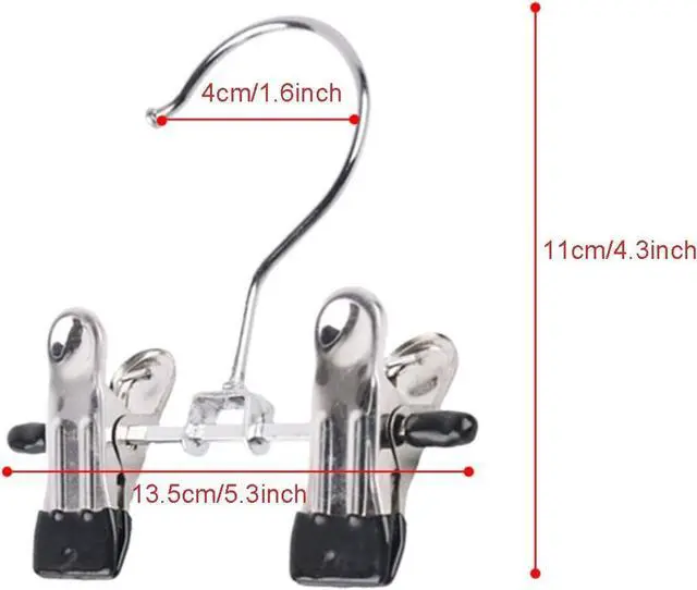 Alt view image 4 of 6 - Double Adjustable Clips Boots Hangers,Space Saving Boots Socks Bags Hanging Clips Boot Holder Boot Organizer,Set of 12 (12)