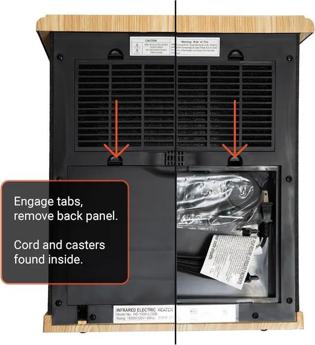 Alt view image 2 of 7 - Heat Storm HS-1500-ILODG Cabinet Heater, 15" H x 13.5" W x 11" D, Gray