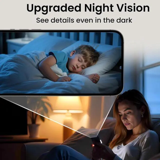Alt view image 4 of 6 - javiscam 2026 Upgraded 4K 5GHz WiFi Indoor Security Camera, Mini Nanny Camera with Free Cloud Storage, Night Vision, Motion Detection Alerts, Long Battery Life Home Surveillance Cam