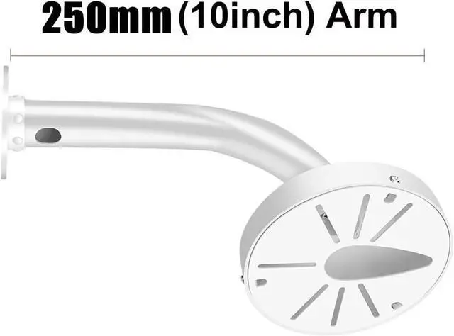 Alt view image 2 of 7 - Security Camera J Type Wall Mount Bracket, Dome Camera Mount Universal Camera Wall Mounting Bracket/IP Camera for CCTV Security Camera (250mm/10 inch Length J Mount)