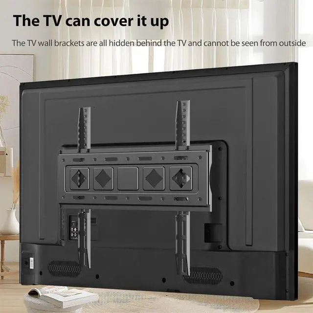Alt view image 7 of 7 - Fixed TV wall Mount for Most 32-68 Inch 4K,LED, LCD and Plasma TVs,TV Wall Bracket VESA Up to 400x400mm,Weight Capacity 99lbs,Low Profile wall Mount tv Bracket 40 43 50 55 60 65 Inch