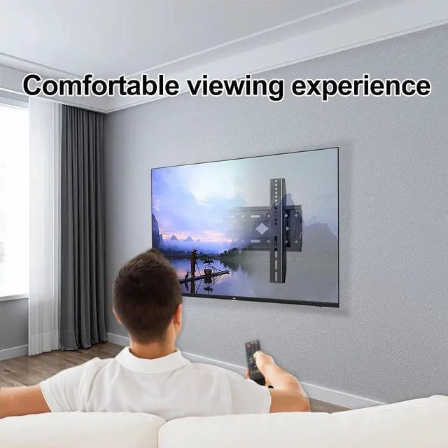 Alt view image 6 of 7 - Fixed TV wall Mount for Most 32-68 Inch 4K,LED, LCD and Plasma TVs,TV Wall Bracket VESA Up to 400x400mm,Weight Capacity 99lbs,Low Profile wall Mount tv Bracket 40 43 50 55 60 65 Inch
