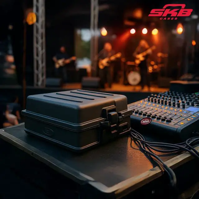 Alt view image 5 of 7 - SKB Cases 1SKB-R100 Roto-Molded 10U Top Mixer Rack, Teel Threaded Rails, Hard Lid and Removable Back Door, (2) Carrying Handles