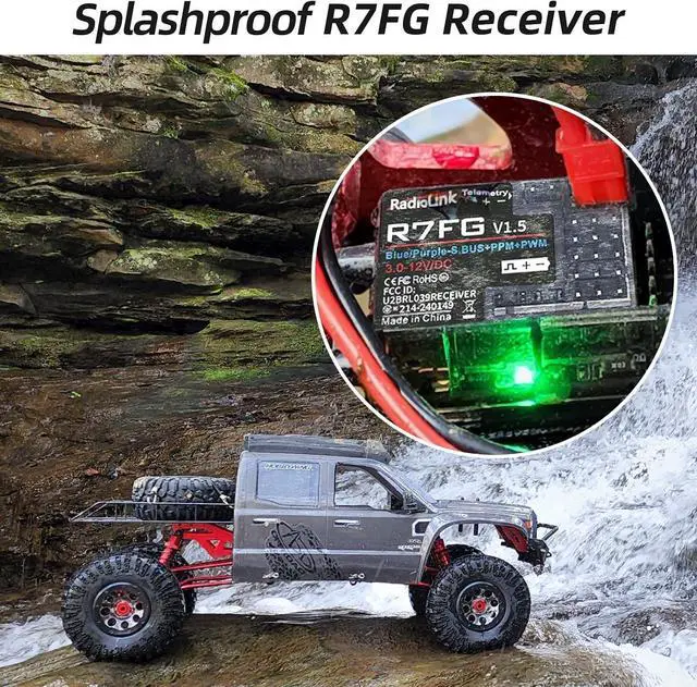 Alt view image 5 of 7 - Radiolink RC6GS V3 7CH RC Transmitter R7FG Waterproof Receiver for RC Car
