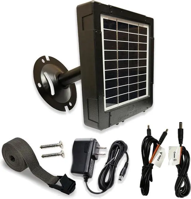 Main image of Elusive Wildlife Reaktor Universal Solar Power Pack for Security Camera, Trail Camera, Game Camera Compact Solar Panel with Rechargeable Battery & Mounting Bracket for Hunters 3 watt Panel, 12V, 6V