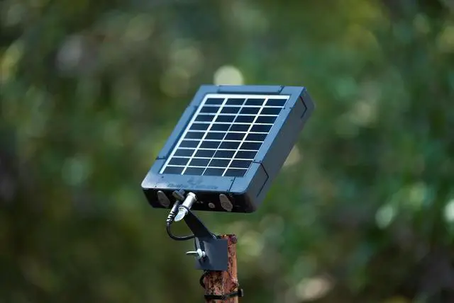 Alt view image 7 of 7 - Elusive Wildlife Reaktor Universal Solar Power Pack for Security Camera, Trail Camera, Game Camera Compact Solar Panel with Rechargeable Battery & Mounting Bracket for Hunters 3 watt Panel, 12V, 6V