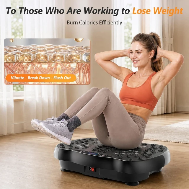 Alt view image 2 of 7 - Vibration Plate Exercise Machine for Whole Body Lymphatic Drainage