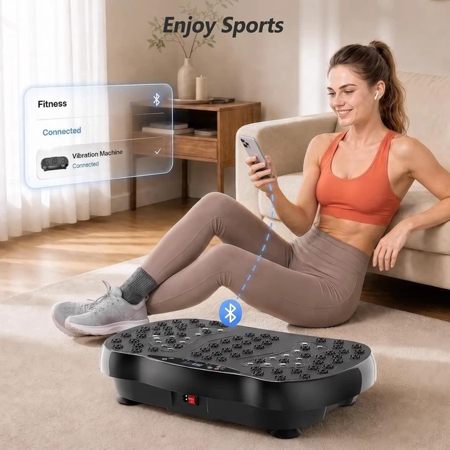 Alt view image 4 of 7 - Vibration Plate Exercise Machine for Whole Body Lymphatic Drainage