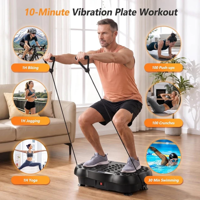 Alt view image 6 of 7 - Vibration Plate Exercise Machine for Whole Body Lymphatic Drainage