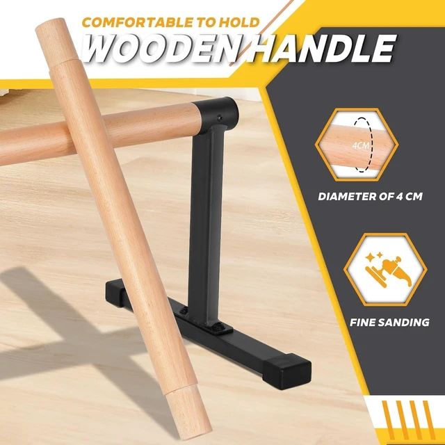 Alt view image 6 of 7 - Wooden Parallette Bars,700lbs Heavy-Duty Dip Stands
