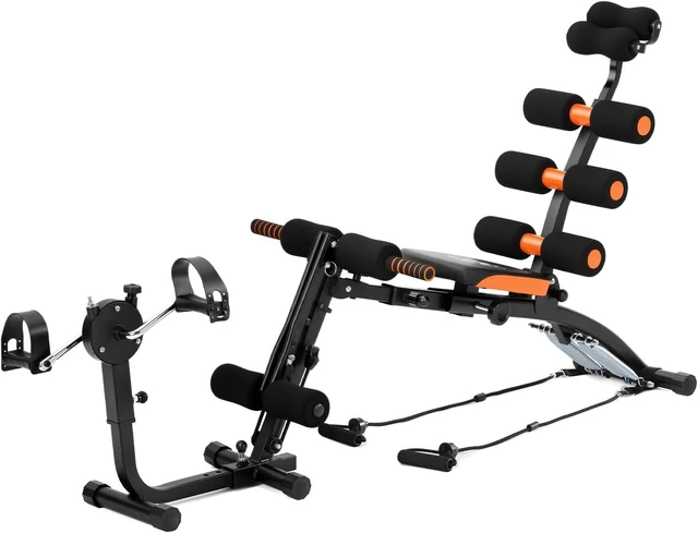 Main image of Abdominal Workout Bench Adjustable Sit-Up Machine Home Gym Core Trainer for Abs, Crunches, Leg Raises Foldable, Heavy-Duty Steel Frame Max Weight 240LB