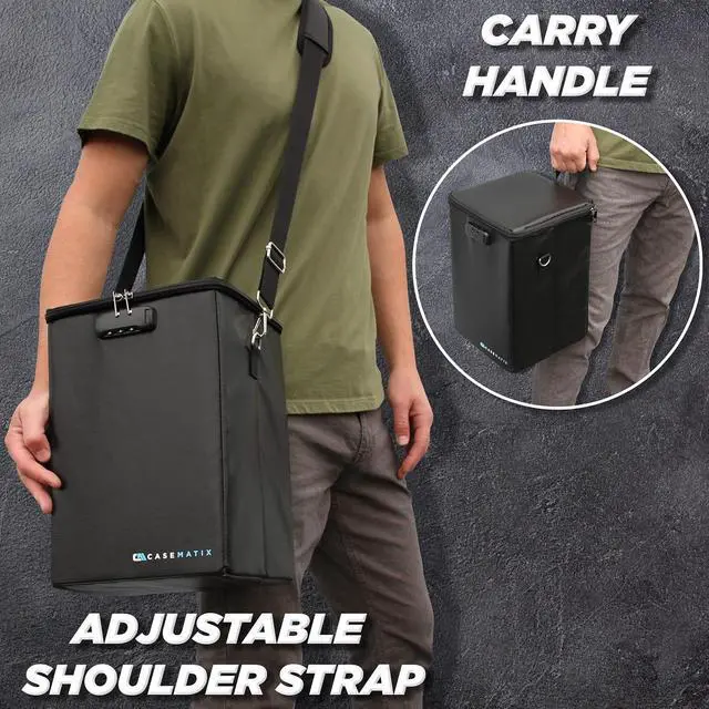 Alt view image 3 of 7 - CASEMATIX Graded Comic Book Storage Travel Case Fits 15 CGC Graded Comics, Hard Shell Fire Resistant Comic Book Bin with Shoulder Strap and Three Comic Book Box Dividers, Includes Zipper Lock