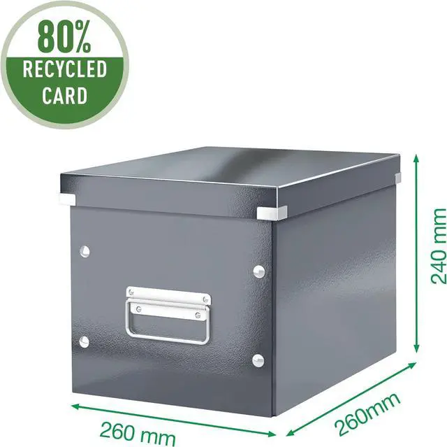 Alt view image 4 of 6 - Leitz Medium Storage Cube, Black, Click and Store Range, 61090095