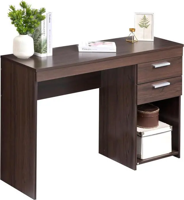 Main image of Techni Mobili 48" Modern Computer Desk with Drawers, Small Desk for Bedroom or Office, Espresso Brown