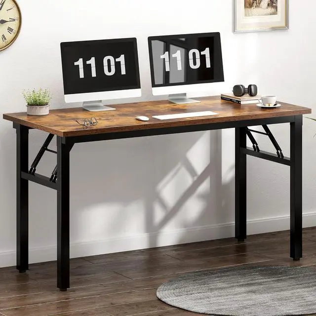 Alt view image 2 of 7 - Need 47 inches Computer Desk Office Desk Folding Table with BIFMA Certification Computer Table Workstation, Rustic Brown AC5FB-120