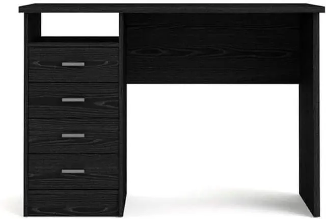 Alt view image 4 of 7 - Tvilum Desk with 4 Drawers, Black Woodgrain