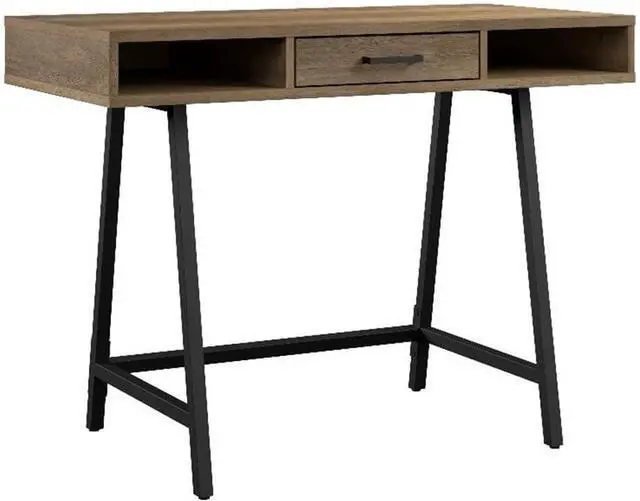 Main image of Bush Furniture Steele 40W Writing Desk in Reclaimed Pine | Computer Table for Home Office Workspace