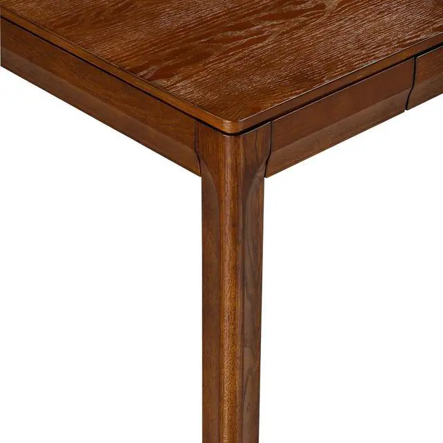 Alt view image 5 of 7 - NTC Flow Modern Wooden Rectangle Desk Table with Hidden Drawer  Waterproof & Heat Resistant, Dark Walnut