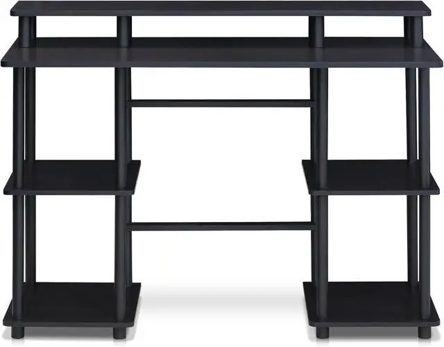 Alt view image 3 of 5 - FURINNO Turn-N-Tube computer Desk, Espresso