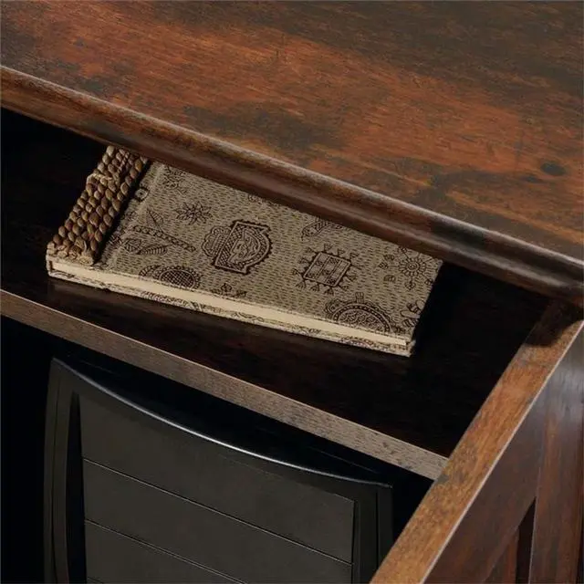 Alt view image 4 of 7 - Pemberly Row Home Office L Shaped Desk with Computer Tower Storage in Curado Cherry