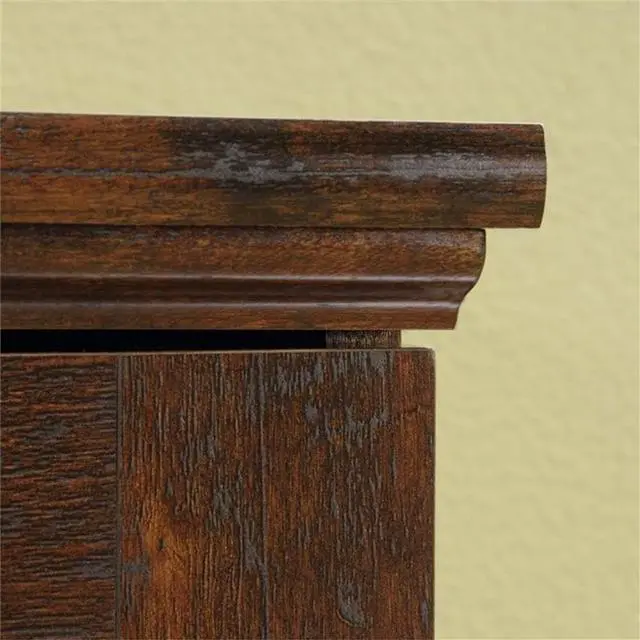 Alt view image 6 of 7 - Pemberly Row Home Office L Shaped Desk with Computer Tower Storage in Curado Cherry