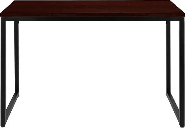 Alt view image 7 of 7 - EMMA + OLIVER Industrial Modern Desk-47"L Commercial Grade Home Office Desk-Mahogany/Black