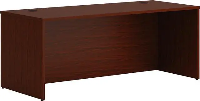 Main image of HON MOD Executive Desk 72-Inch Large Computer Desk Shell, Thick Wooden Laminate, Modern Table with Cord Management, 72" W x 30" D x 29" H, Traditional Mahogany