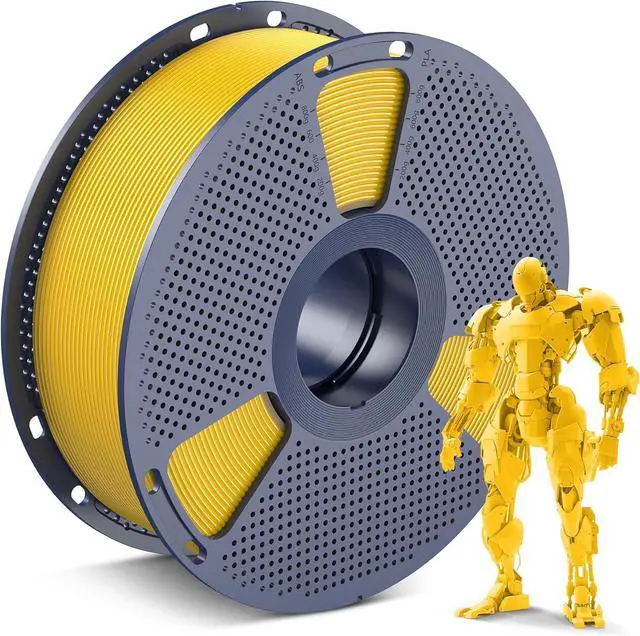 Main image of SUNLU PLA 3D Printer Filament PLA Filament 1.75mm, Neatly Wound 3D Printing Filament 1.75mm, Dimensional Accuracy +/- 0.02 mm, Fit Most FDM 3D Printers, 1kg Spool (2.2lbs), Pure Yellow