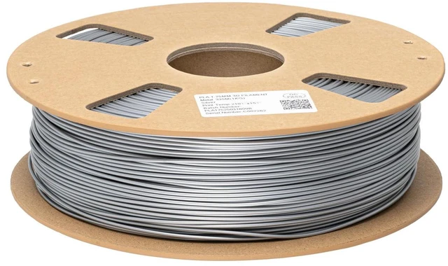 Alt view image 2 of 3 - SHENGTIAN 3D Printer Filament, PLA, Metallic Silver 1.75mm, 1kg, Silver