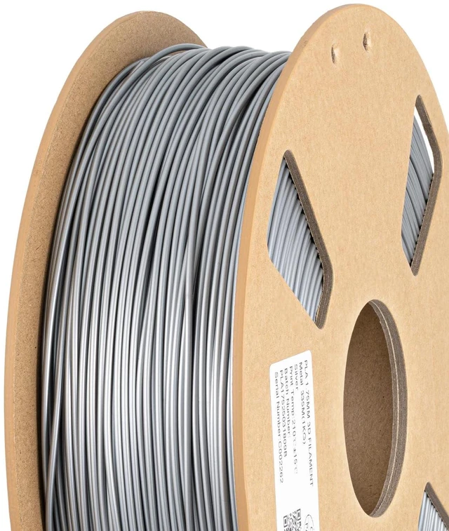 Alt view image 3 of 3 - SHENGTIAN 3D Printer Filament, PLA, Metallic Silver 1.75mm, 1kg, Silver